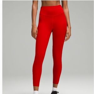 Base pace high rise 25” red legging